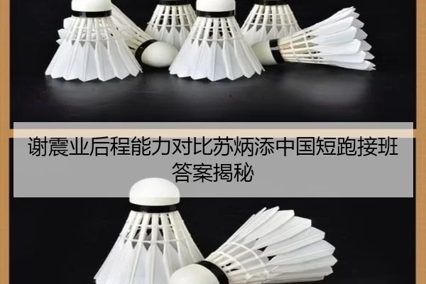 谢震业后程能力对比苏炳添中国短跑接班答案揭秘